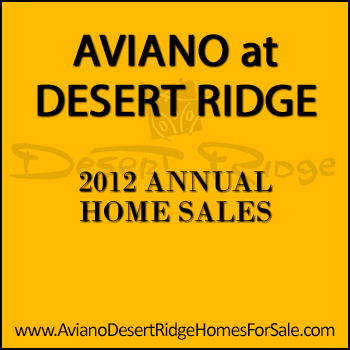 View all the Aviano Desert Ridge home sales 2012 that successfully closed escrow.
