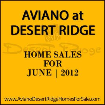 There were 6 June 2012 Aviano Desert Ridge home sales.