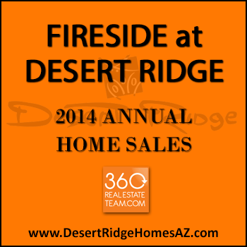 There were 73 Fireside Desert Ridge homes sold in 2014 which included 27 Villages at Aviano Desert Ridge condos.