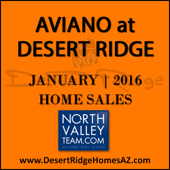 There was only one January 2016 sold Aviano Desert Ridge home which was a single family detached home.
