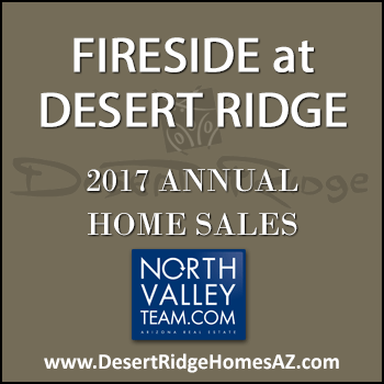 There were 65 2017 sold Fireside Desert Ridge homes which included 11 Fireside at Desert Ridge Triplex condos and 54 detached Fireside Desert Ridge homes.