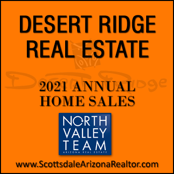 The number of 2021 sold Desert Ridge homes was 611 which was 2 more sold homes than total Desert Ridge home sales during 2020; average days on market for 2021 sold Desert Ridge properties dropped by 23 days.