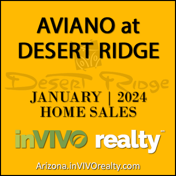 There were 2 January 2024 Aviano Desert Ridge homes sold which were both Aviano Desert Ridge detached single family homes.