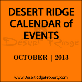 Find all Desert Ridge Marketplace events for the month of October 2013.