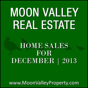 There were 3 Moon Valley townhomes and 17 Moon Valley detached homes that sold during the month of December 2013.