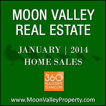 Sold Moon Valley real estate during the month of January 2014.