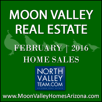 There were 33 February 2016 sold Moon Valley homes which included four Moon Valley condos and townhomes.