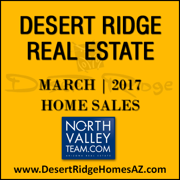 There were 44 March 2017 sold Desert Ridge homes with 13 of those homes being Desert Ridge condominiums.