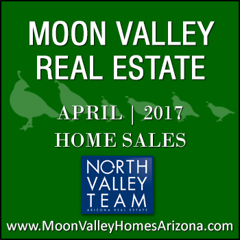 There were 50 April 2017 sold Moon Valley homes which included one Moon Valley condominium, one Moon Valley townhome and 48 single family detached Moon Valley homes.
