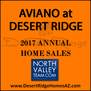 There were 106 2017 sold Aviano Desert Ridge homes which included 39 Villages at Aviano Desert Ridge condos.