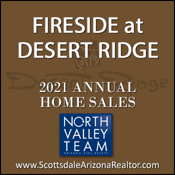 There were 57 2021 sold Fireside Desert Ridge homes which include Fireside at Desert Ridge condominiums and single family detached Fireside at Desert Ridge homes. Average dollar per square foot pricing for 2021 Fireside Desert Ridge homes sold was approximately 18.1% higher than Fireside homes sold in 2020, 15 fewer homes sold this year than last year, and average days on market decreased by 18 days in 2021, compared to 2020.